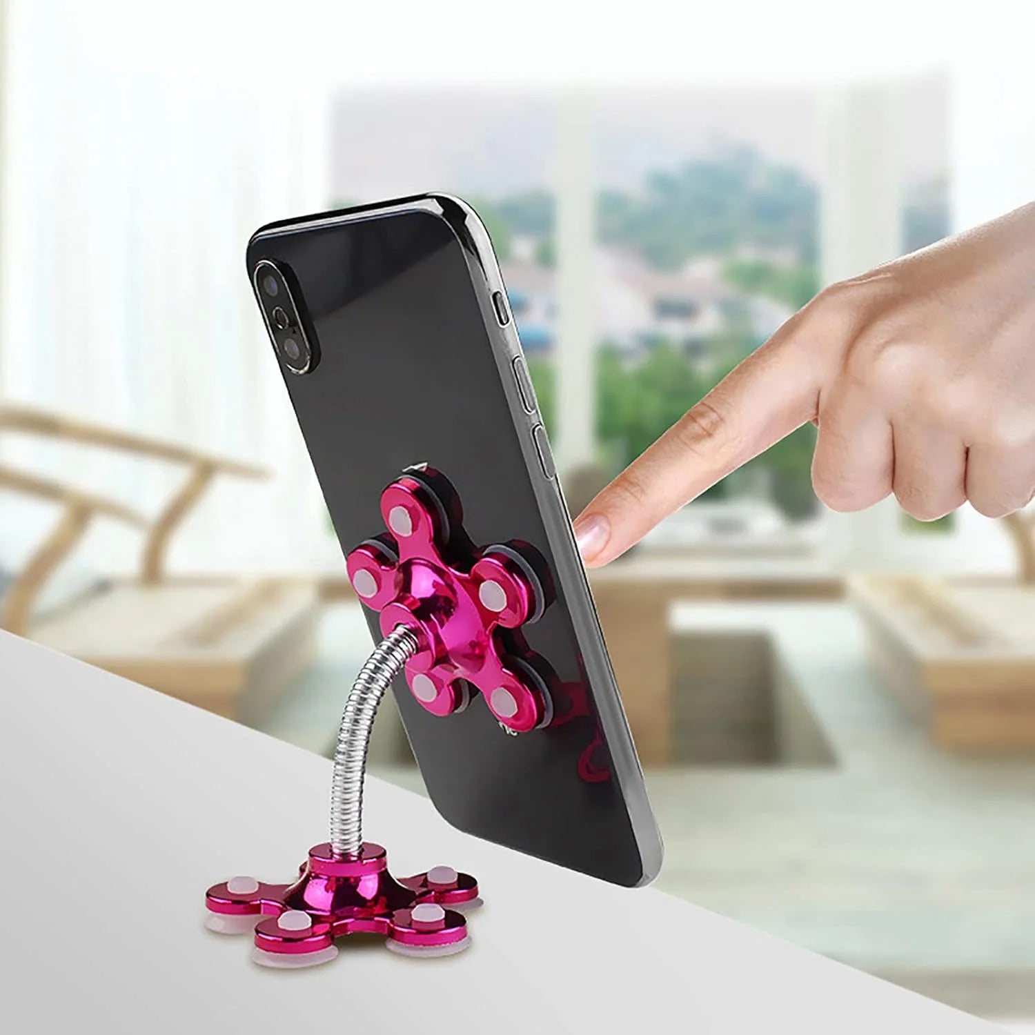 Phone Holder Car & Mount Sucker Stand vip stand (Multicolored With Box)) Phone Holder Car & Mount Sucker Stand vip stand (Multicolored With Box))